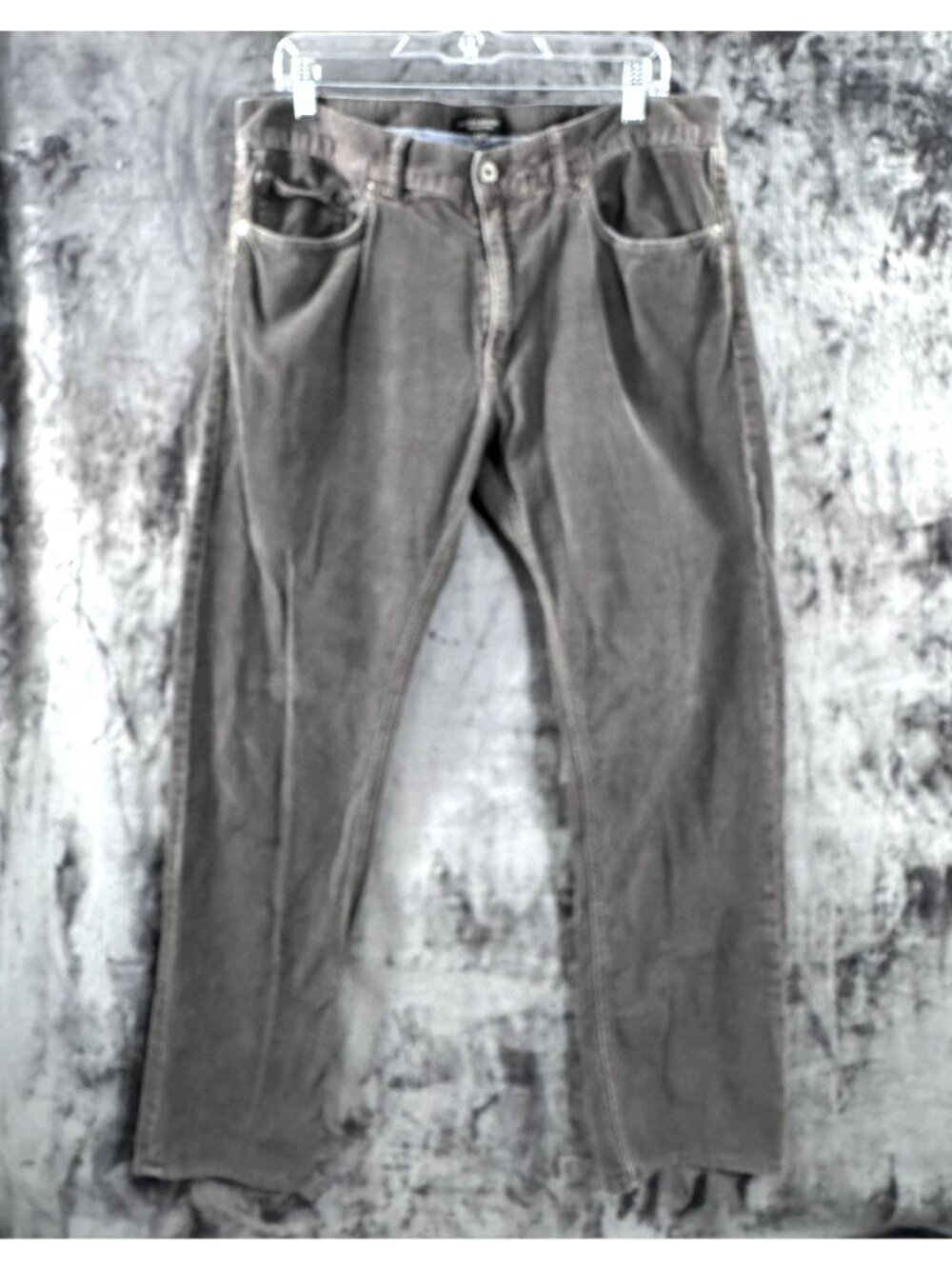 Banana Republic Men's Corduroy Pants 35X32 Gray Pima Cotton Straight Leg